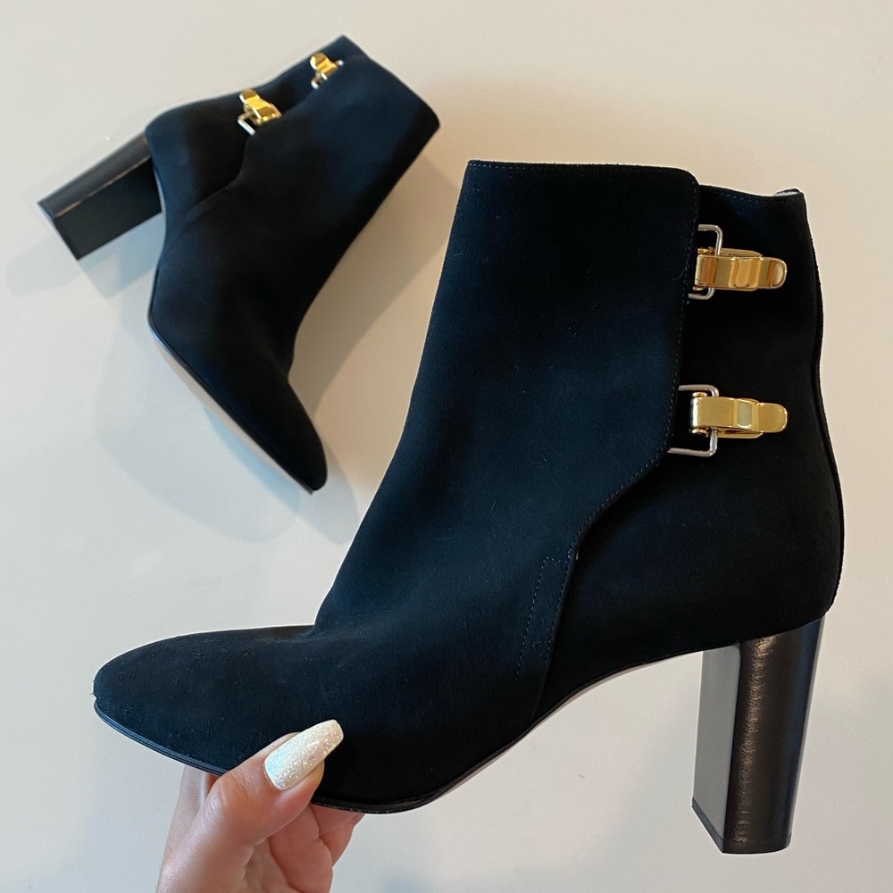 Chloe Ankle Boots Black Suede Size 40